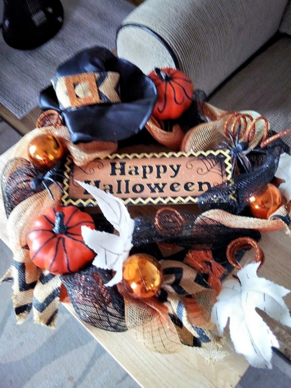 Halloween Pumpkin Wreath Decor
